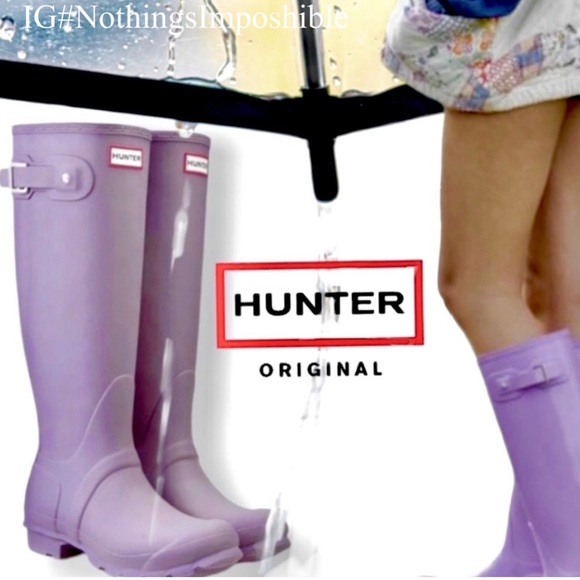 Hunter Shoes - NWT Hunter Original Tall Matte Purple Rain Boot